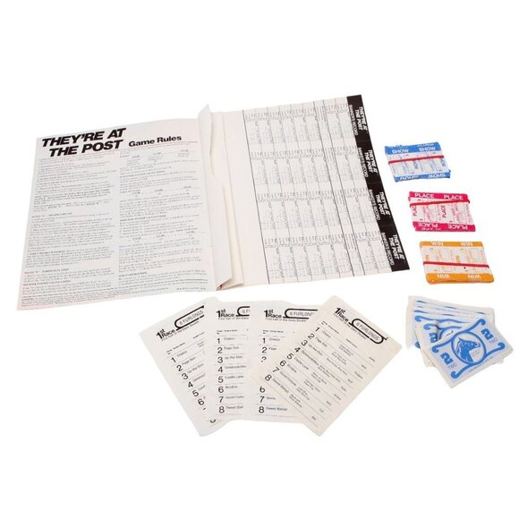 Vintage They Are At The Post Racing Game Vinyl Record Horse Betting Family 1975 - Picture 2 of 7